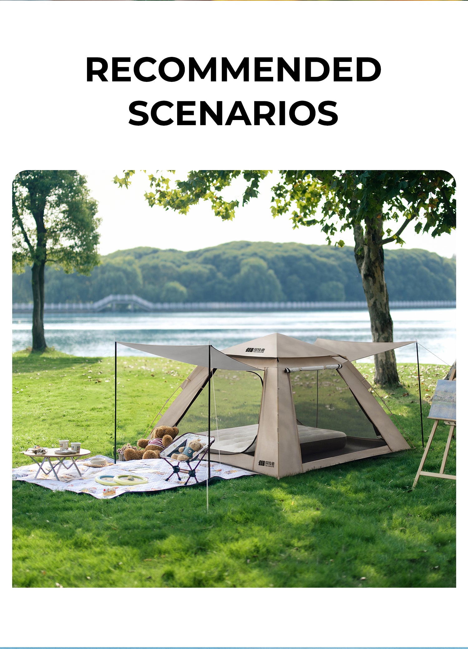 Bathe Automatic 4-Season Camping Tent (Cream Cream/Silver Coated)
