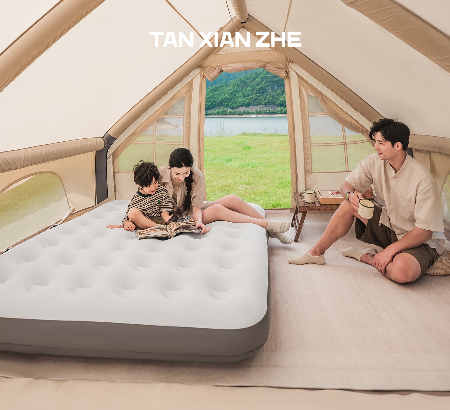 Cirro Premium Rechargeable Air Mattress - Single-Layer Blow Up Bed