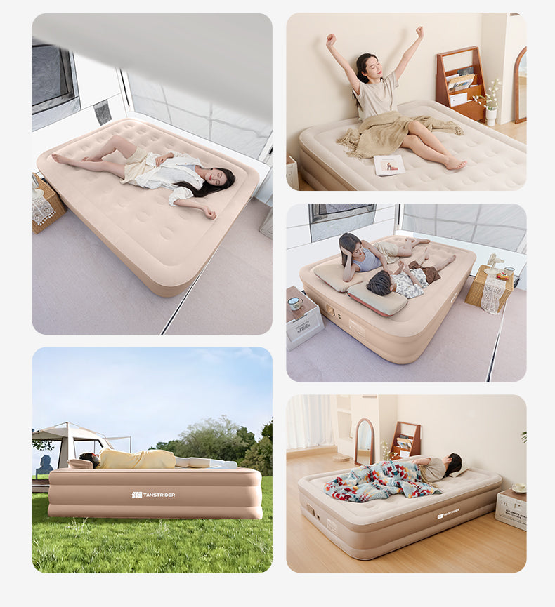 Cirro 16" Elevated Automatic Air Mattress - 3-Layer Double-High Blow Up Bed