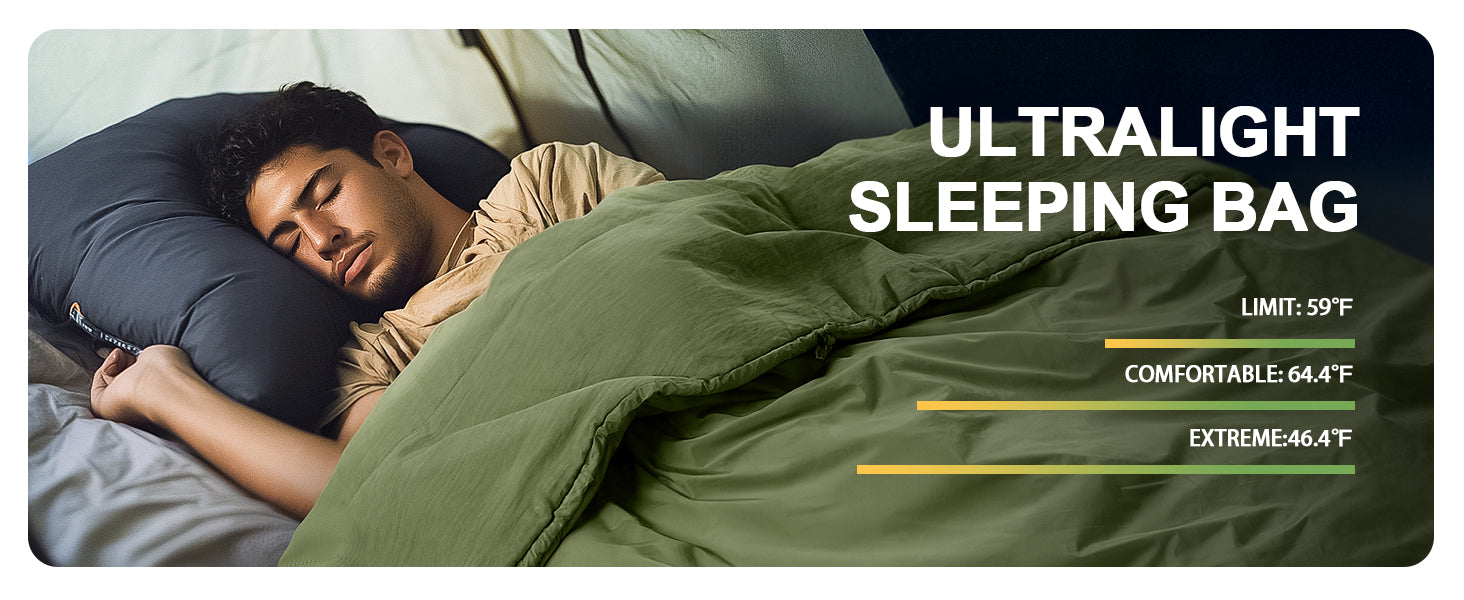 Cirro Ultralight Envelope Camping Sleeping Bag