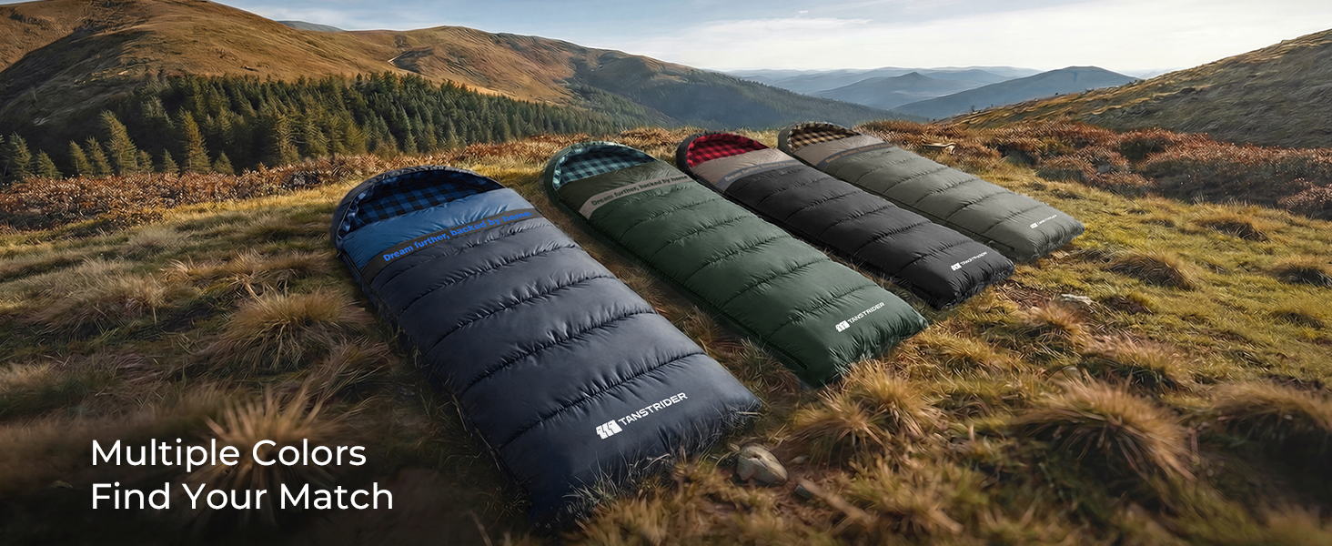 Plaidy Hooded Flannel Camping Sleeping Bag – Blue Plaid