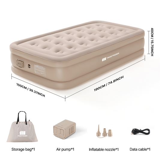 Cirro 16" Elevated Automatic Air Mattress - 3-Layer Double-High Blow Up Bed