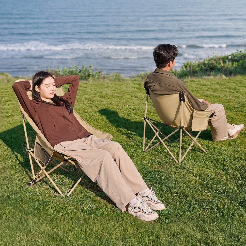 Crescent High-Back Folding Camping Chair