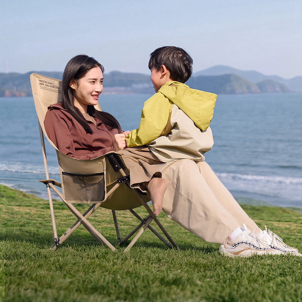 Crescent High-Back Folding Camping Chair